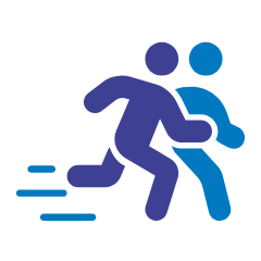 ikona dvou běžících lidí